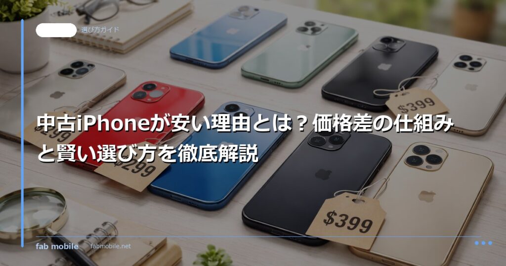 中古iPhoneが安い理由とは？価格差の仕組みと賢い選び方を徹底解説｜fab mobile