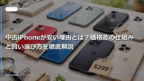 中古iPhoneが安い理由とは？価格差の仕組みと賢い選び方を徹底解説｜fab mobile
