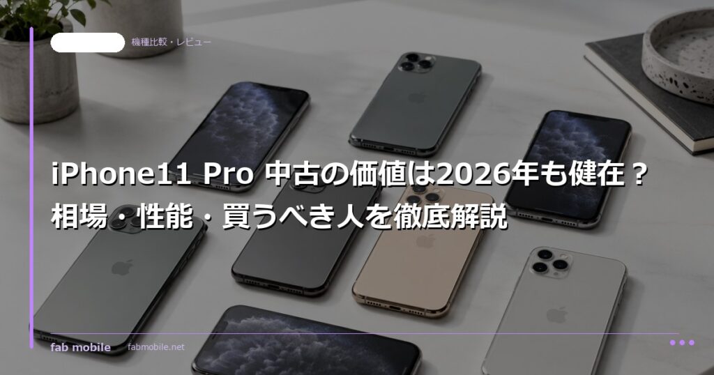 iPhone11 Pro 中古の価値は2026年も健在？相場・性能・買うべき人を徹底解説｜fab mobile