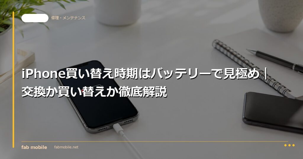 iPhone買い替え時期はバッテリーで見極め｜交換か買い替えか徹底解説｜fab mobile