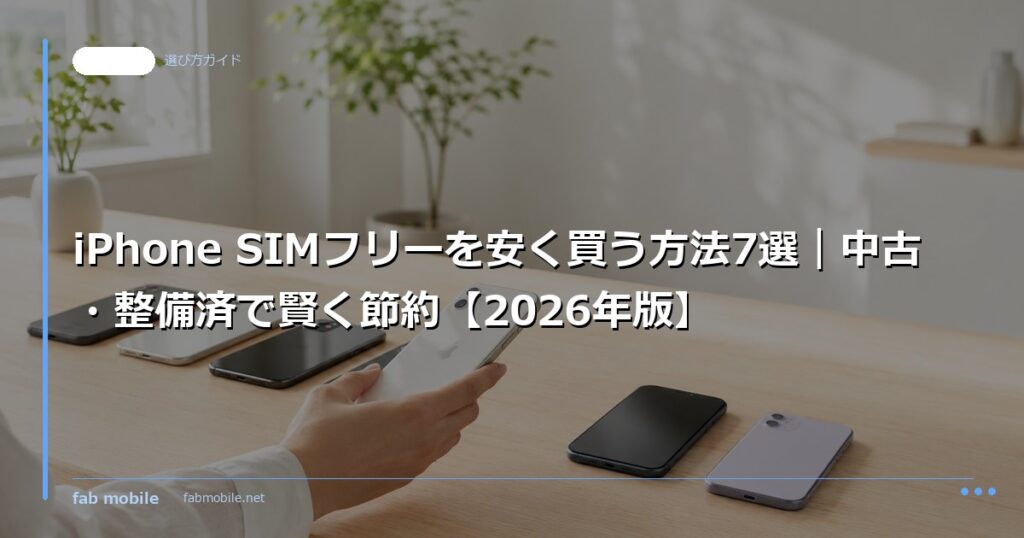 iPhone SIMフリーを安く買う方法7選｜中古・整備済で賢く節約【2026年版】｜fab mobile