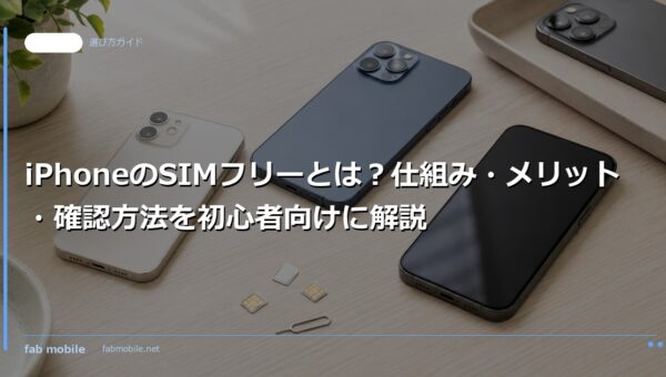 iPhoneのSIMフリーとは？仕組み・メリット・確認方法を初心者向けに解説｜fab mobile