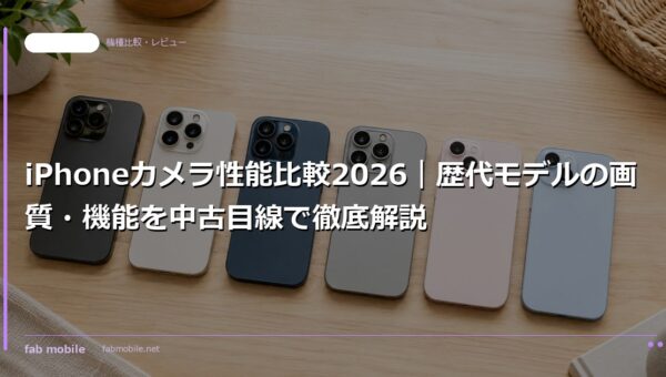 iPhoneカメラ性能比較2026｜歴代モデルの画質・機能を中古目線で徹底解説｜fab mobile