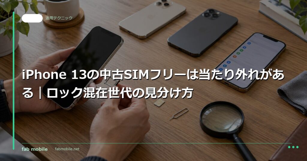 iPhone 13の中古SIMフリーは当たり外れがある｜ロック混在世代の見分け方｜fab mobile