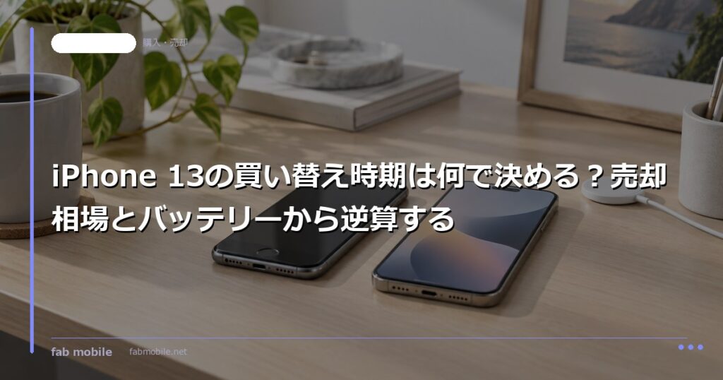 iPhone 13の買い替え時期は何で決める？売却相場とバッテリーから逆算する｜fab mobile