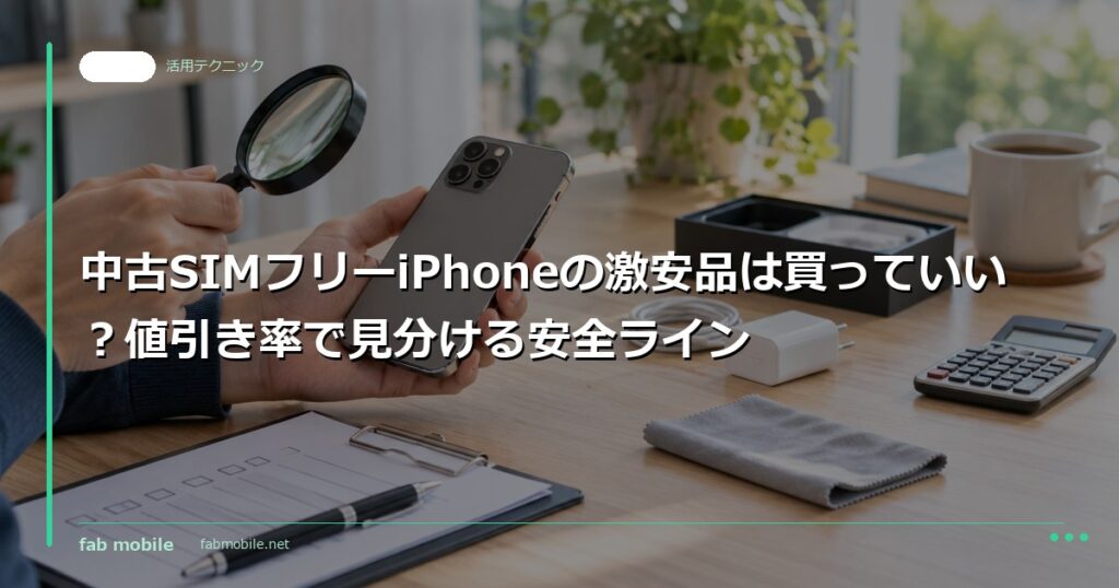 中古SIMフリーiPhoneの激安品は買っていい？値引き率で見分ける安全ライン｜fab mobile