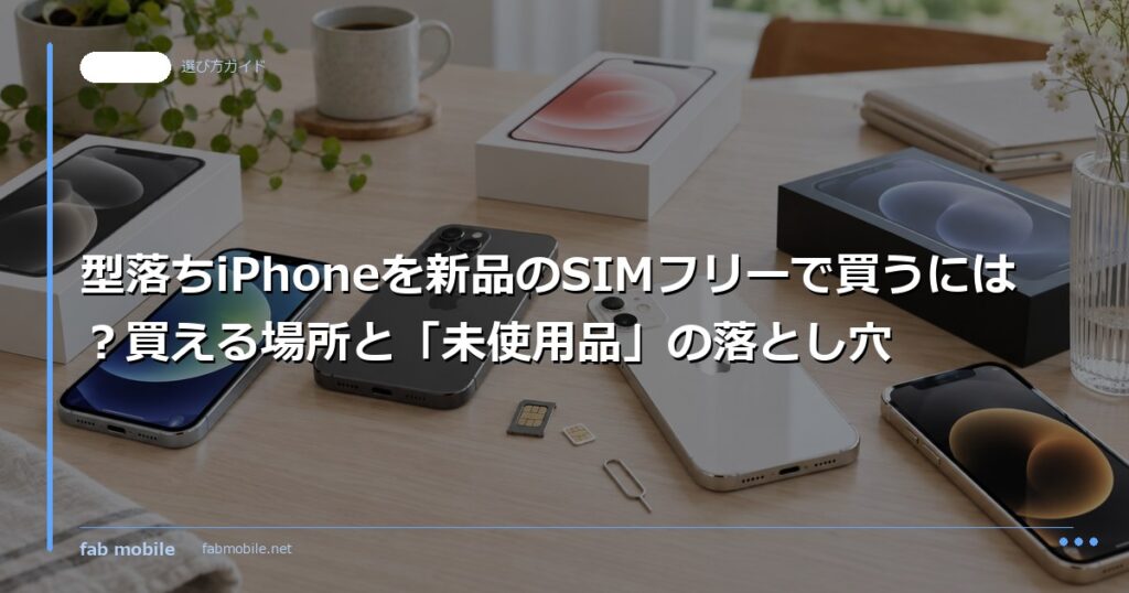 型落ちiPhoneを新品のSIMフリーで買うには？買える場所と「未使用品」の落とし穴｜fab mobile