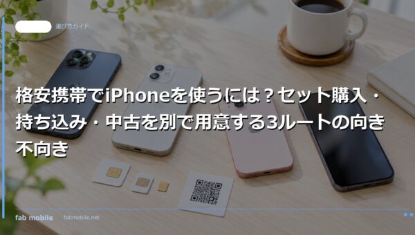 格安携帯でiPhoneを使うには？セット購入・持ち込み・中古を別で用意する3ルートの向き不向き｜fab mobile